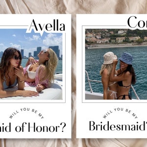 Will You Be My Bridesmaid Template with Photo, Will You Be My Maid Of Honor, Bridesmaid Photo Proposal Card, Maid of Honor Proposal