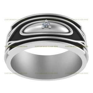 Wakanda Forever Ring with Moissanite Stone – Custom Black Panther Inspired Jewelry – African Heritage Ring – Superhero Gift – Statement Ring