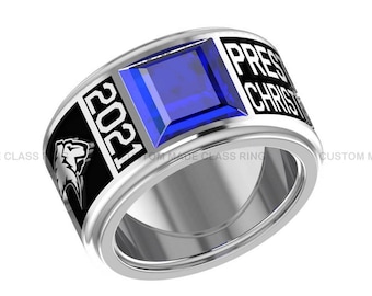 Benutzerdefinierte Sterling Silber 925 Klasse Ring: Personalisierte Herrenring