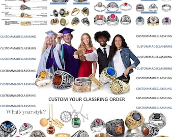 Custom Design Für Silber 925 Bestellen Sie Ihren Wunsch Jede Schule Universitätsklasse Ring