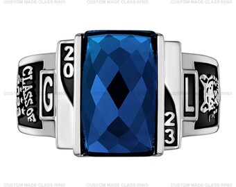 Benutzerdefinierte Sterling Silber 925 Klasse Ring - personalisierte Damen Design