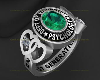 Moissanit Diamant Herzklasse Ring - Sterling Silber 925