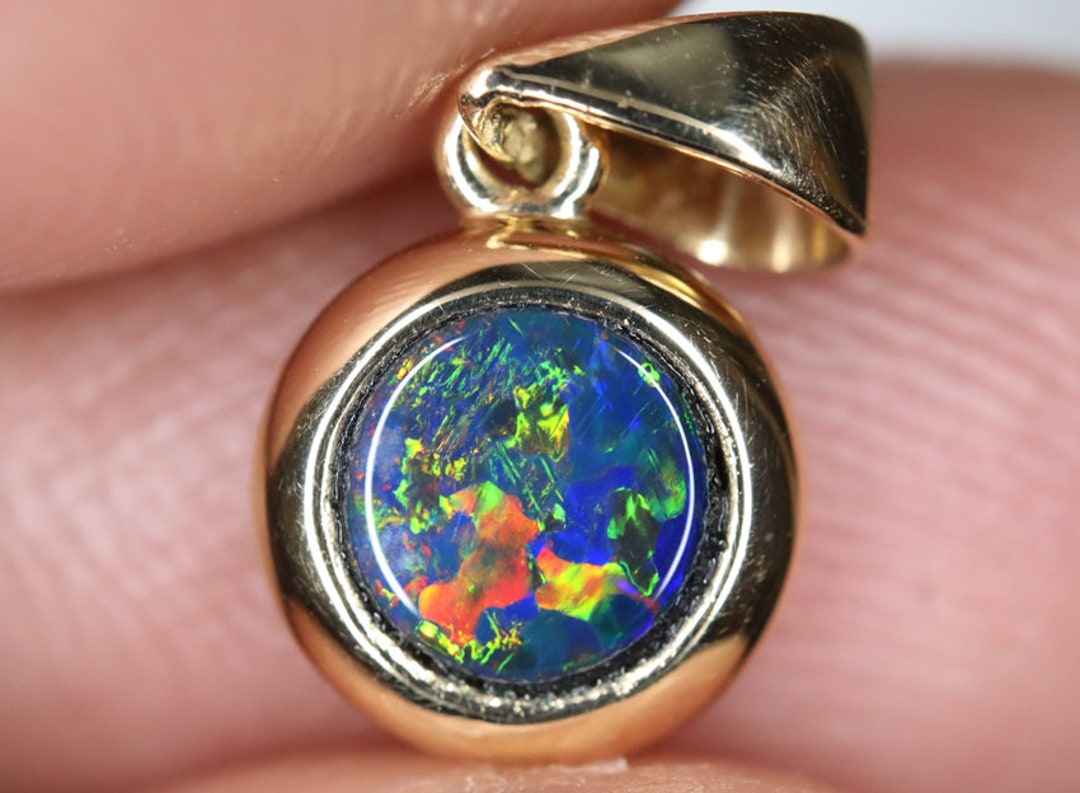 BLK & Nat Opal 14KT GLD