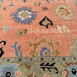 6X9 Pink Oushak , 10x14 Oushak rug, 10x14 oushak rug, 12x15 Oushak rug, 12x18 Oushak rug, White Oushak rug, handmade Oushak rug,  3x5 Oushak rug ,6x9 Oushak rug, contemporary rug, Turkish knotted rugs, Oushak runner, Oushak pattern rugs, neutral.Rug