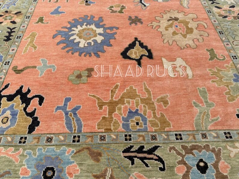6X9 Pink Oushak , 10x14 Oushak rug, 10x14 oushak rug, 12x15 Oushak rug, 12x18 Oushak rug, White Oushak rug, handmade Oushak rug,  3x5 Oushak rug ,6x9 Oushak rug, contemporary rug, Turkish knotted rugs, Oushak runner, Oushak pattern rugs, neutral.Rug