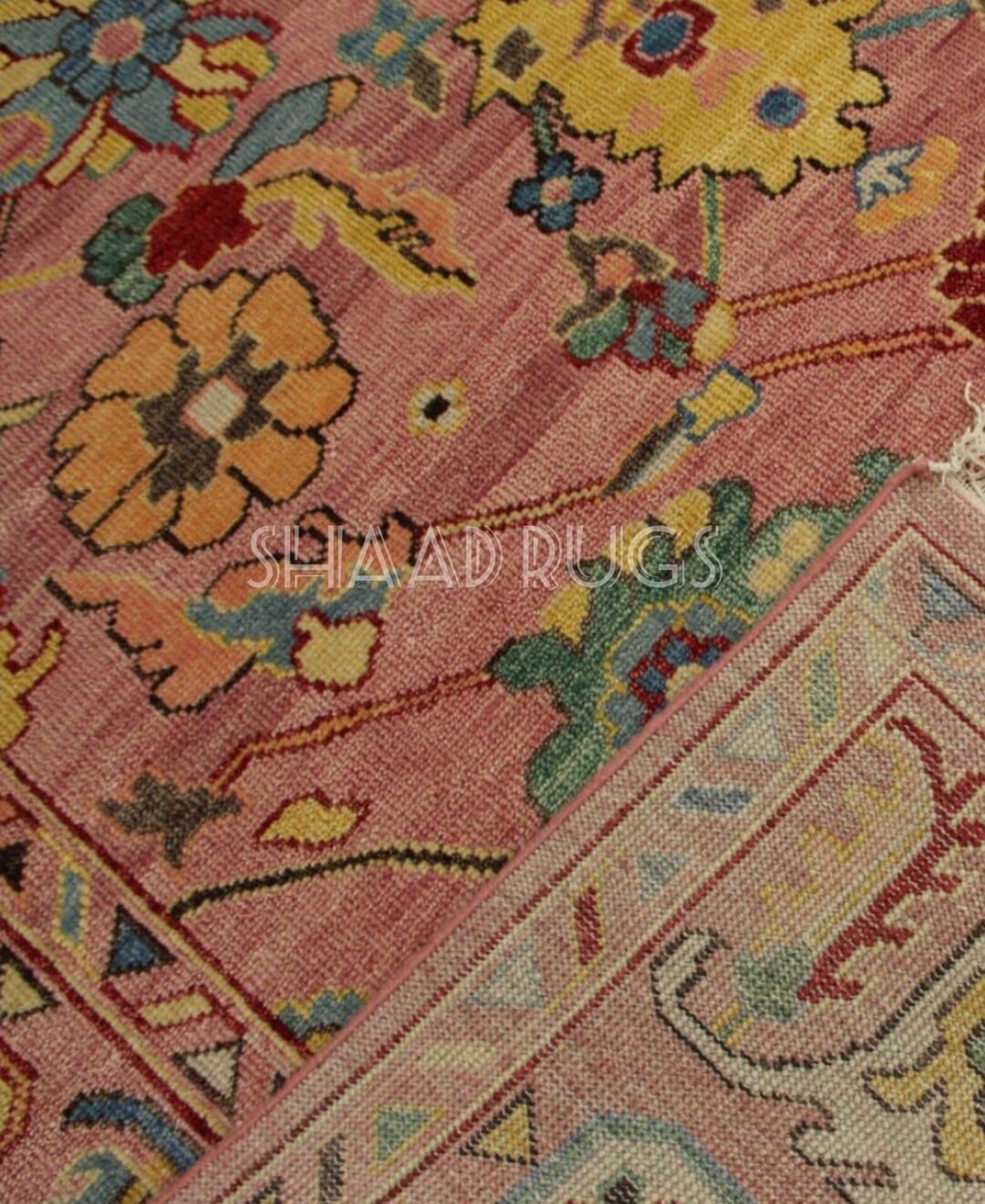 Pushak Rug Modern Oushak Rug 6x9 - Colorful Oushak Rug 8x10 - Turkish Pink Oushak ...