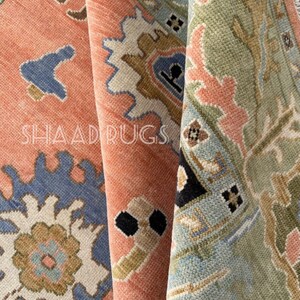 6X9 Pink Oushak , 10x14 Oushak rug, 10x14 oushak rug, 12x15 Oushak rug, 12x18 Oushak rug, White Oushak rug, handmade Oushak rug,  3x5 Oushak rug ,6x9 Oushak rug, contemporary rug, Turkish knotted rugs, Oushak runner, Oushak pattern rugs, neutral.Rug
