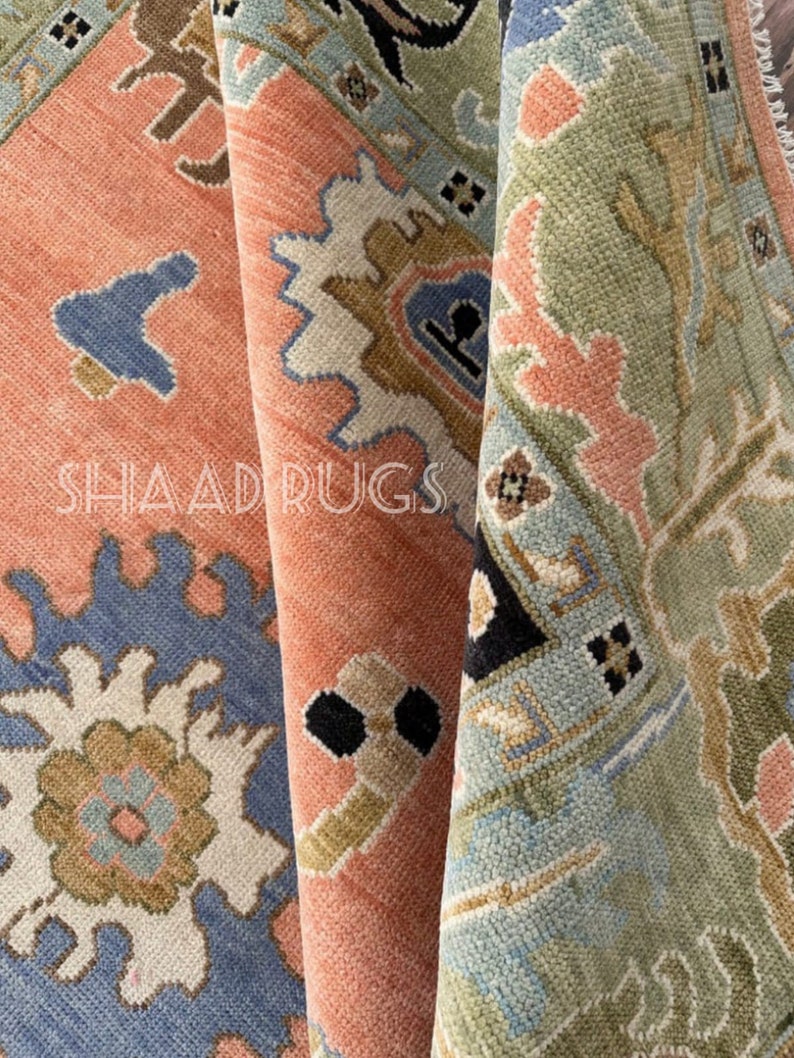 6X9 Pink Oushak , 10x14 Oushak rug, 10x14 oushak rug, 12x15 Oushak rug, 12x18 Oushak rug, White Oushak rug, handmade Oushak rug,  3x5 Oushak rug ,6x9 Oushak rug, contemporary rug, Turkish knotted rugs, Oushak runner, Oushak pattern rugs, neutral.Rug