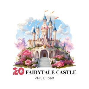 Castle Fairytale PNG Clipart Bundle Fantasy Land Scenery Fairy Tale Kingdom Medieval Castle Clipart Scrapbook Junk Journal Digital Download