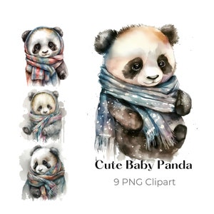 Panda gigante fofo PNG vida selvagem clipart ilustração digital papel artesanato colagem imagem lixo diário scrapbook pintura arte impressão download