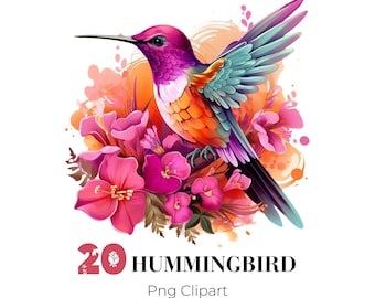 Hummingbird Clipart Digital Illustration Paper Crafting Collage Images Junk Journaling Scrapbook Painting Hummingbird Art Prints Download
