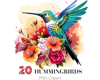 Hummingbird Watercolor Digital Illustration Paper Crafting Collage Images Junk Journaling Scrapbook Painting Hummingbird Art Prints Download