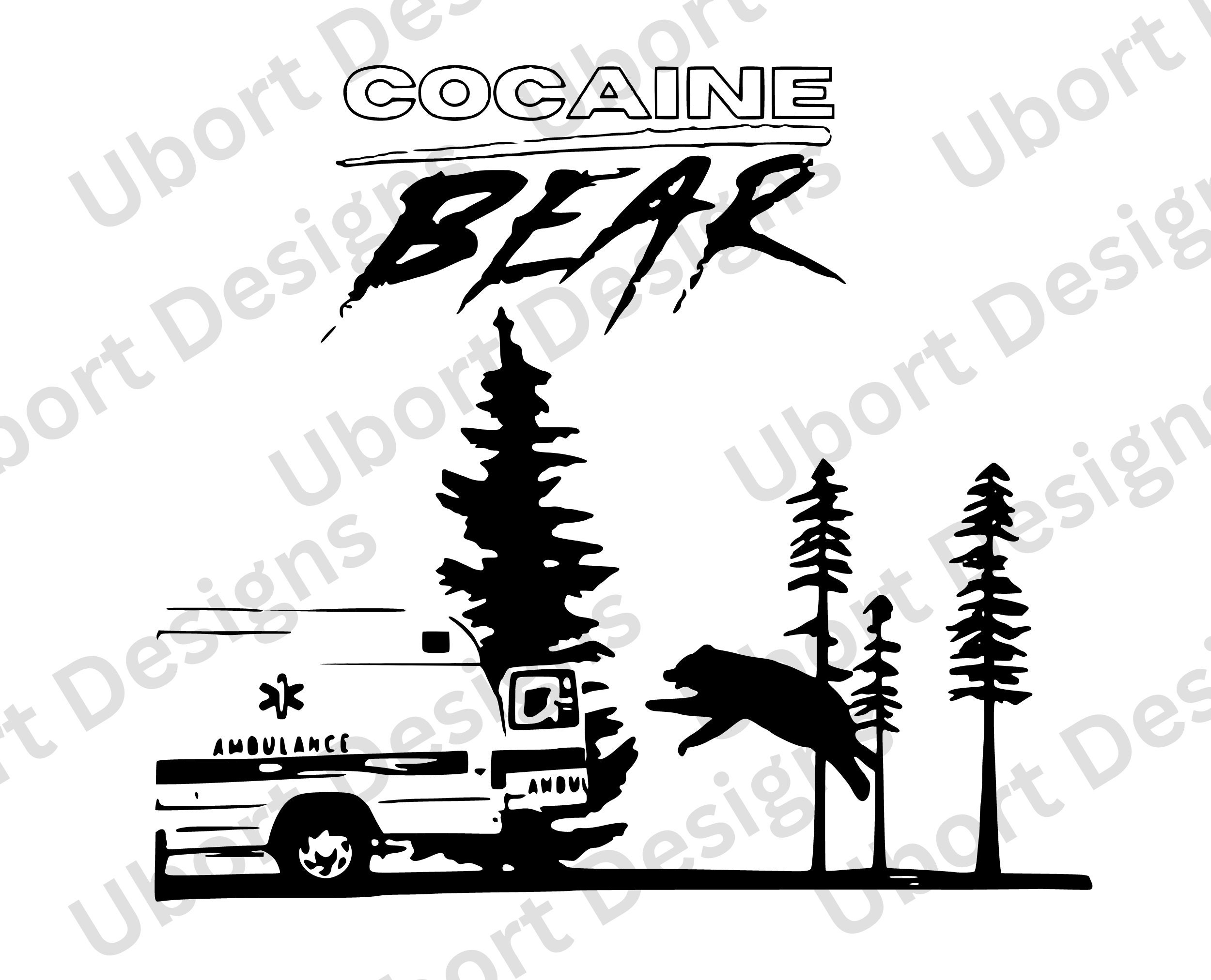 Cocaine Bear Inspired Svg, Png, Jpg, Pdf and Dxf. Cricut Cut Files