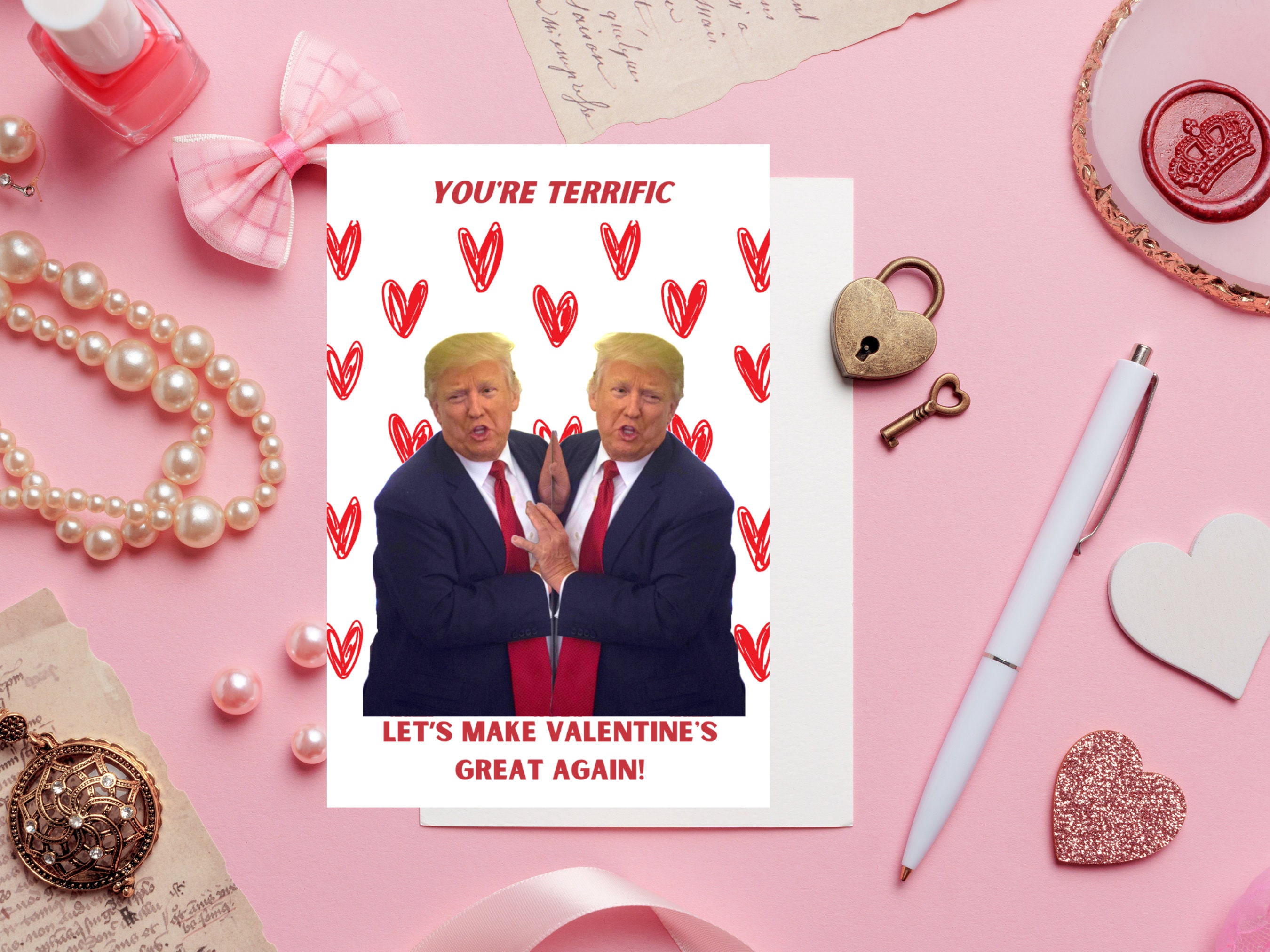 Valentines Card Printable Donald Trump Inspired Printable Valentines Card Make Valentines
