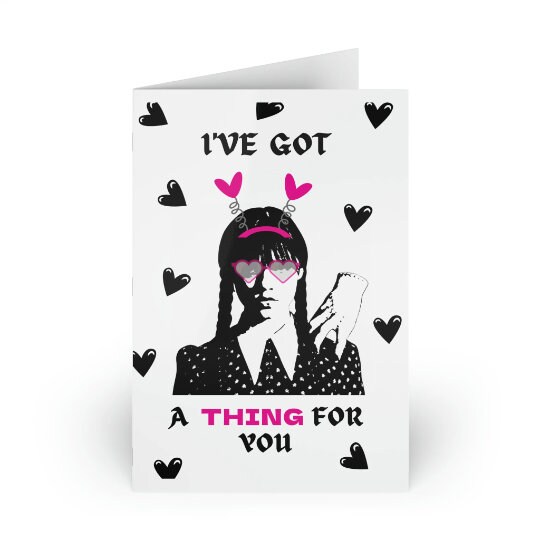 Downloadable Valentines Day Card Inspired by Wednesday Addams ...