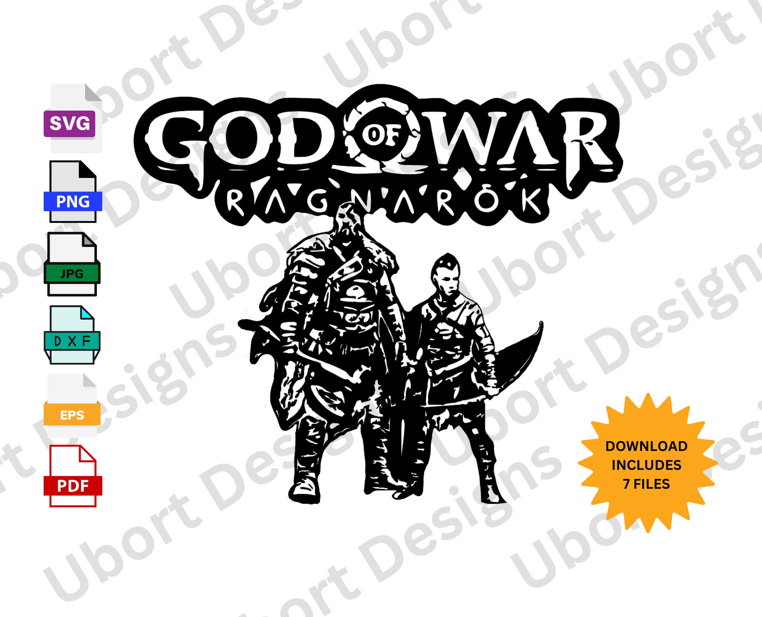 Postcard A6 Set 11 Cards God of War I Digital Painting I Gow 