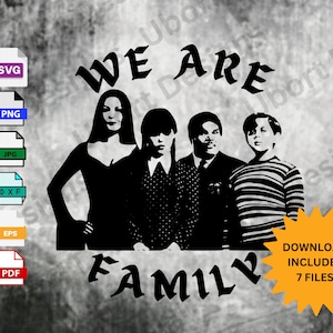 We are family svg png jpg and pdf files Cricut Silhouette Sublimation graphics