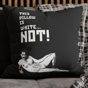 Borat Pillow Cover with Classic funny Movie Quotes Cushion cover for Movie Night Throw Pillow Case with Lines from movies for movie lovers