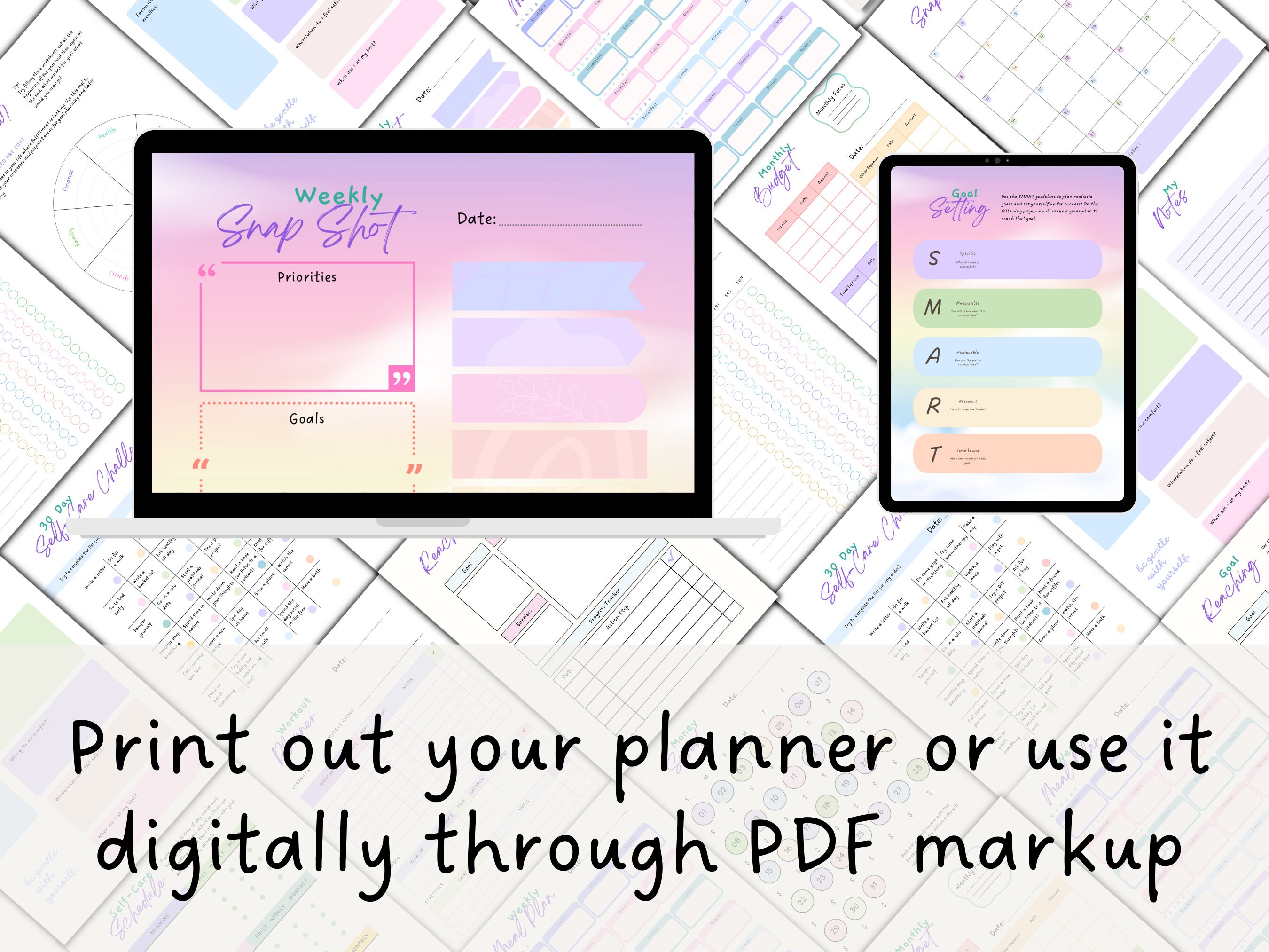 Mindfulness Digital Printable Wellness Planner & Journal for - Etsy