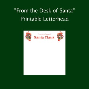 Santa Claus Letterhead | Printable PDF | Christmas Printable Stationery ...