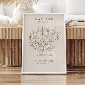 Matisse Print, Exhibition Wall Art, Beige Print, Neutral Home Decor, Henri Matisse Print, Beige Wall Decor, Minimal Wall Art, A4 A3 A2 A1