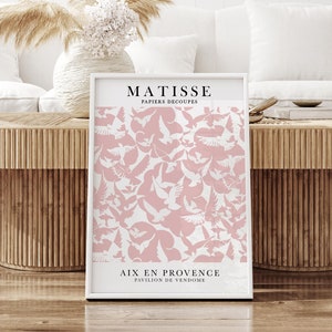 Pink Matisse Print, Pink Wall Art, Pink Print, Pastel Wall Art, Pink Wall Decor, Living Room Art, Modern Art, Blush Pink, Henri Matisse