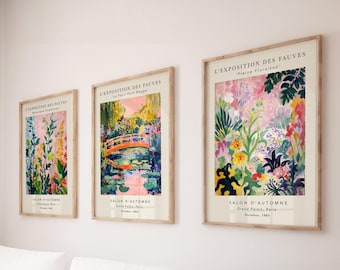 Henri Matisse Prints: Set of 3 | Colourful Wall Art | Museum Exhibition Wall Art | Vibrant Living Room Art