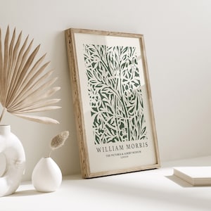 Waldgrüner Druck, William Morris Druck, dunkelgrüne Wandkunst, grüner Druck, Galerieposter, Wohnzimmerkunst, Schlafzimmerkunst, Ausstellungsplakat