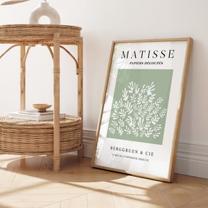 Salbei Matisse Druck, grüne Wandkunst, grüner Druck, Salbei Wandkunst, Neutrale Wanddekoration, Wohnzimmer Kunst, moderne Kunst, Salbei grün, Henri Matisse