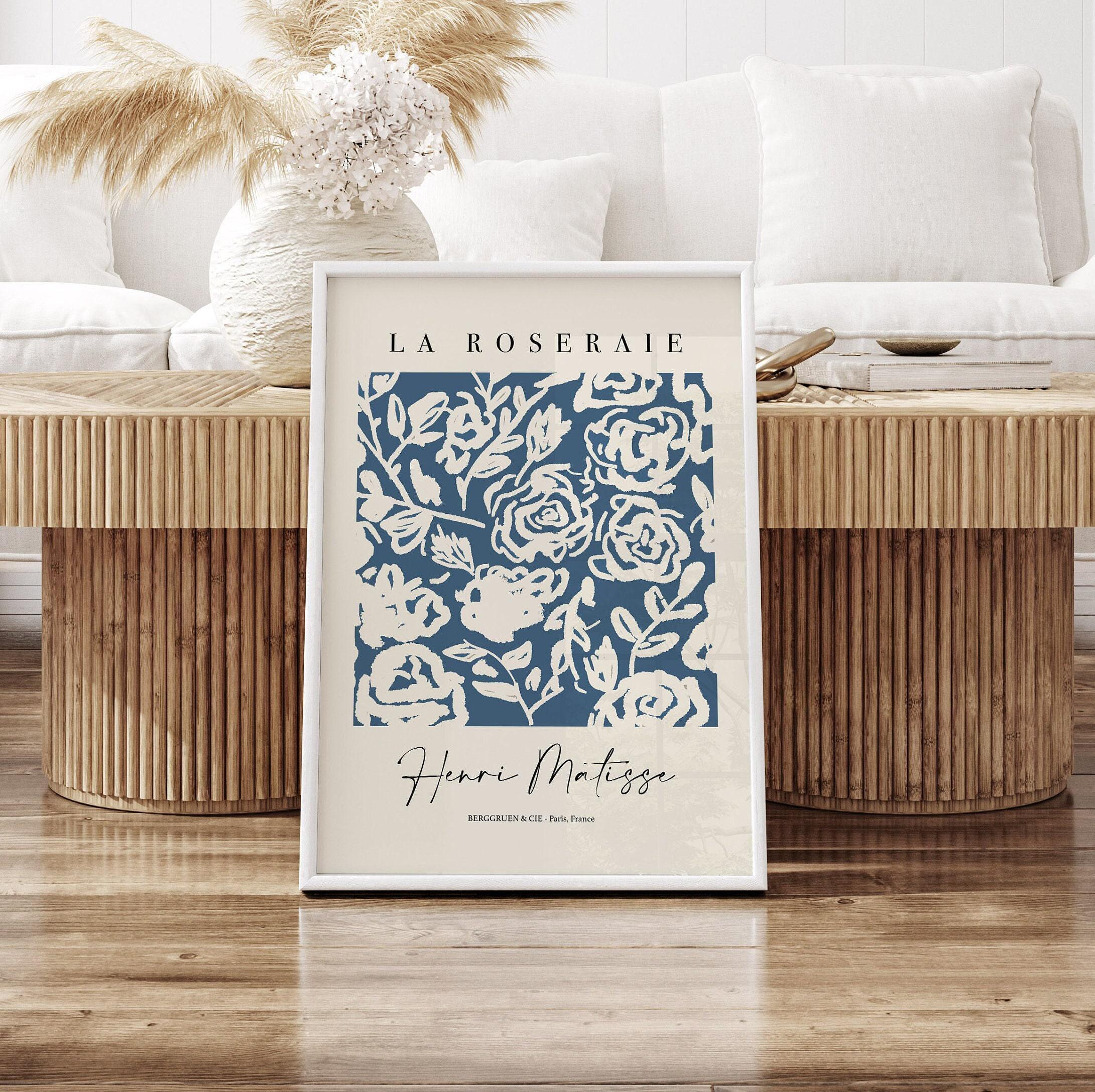 French Navy & Cream Modern Art Prints: Set of 3 | Navy Blue French Navy & Cream Modern Art Prints: Set of 3 | Navy Blue