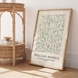 Salbei William Morris Druck, grüne Wandkunst, grüner Druck, Salbei Wandkunst, neutrale Wanddekoration, Wohnzimmer Kunst, Salbei grün, Schlafzimmer Poster