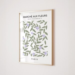 Paris Flower Market Print, Lilac Wall Art, Dopamine Decor, Purple Gallery Wall Print, Bedroom Wall Print, Light Purple Living Room Wall Art image 7