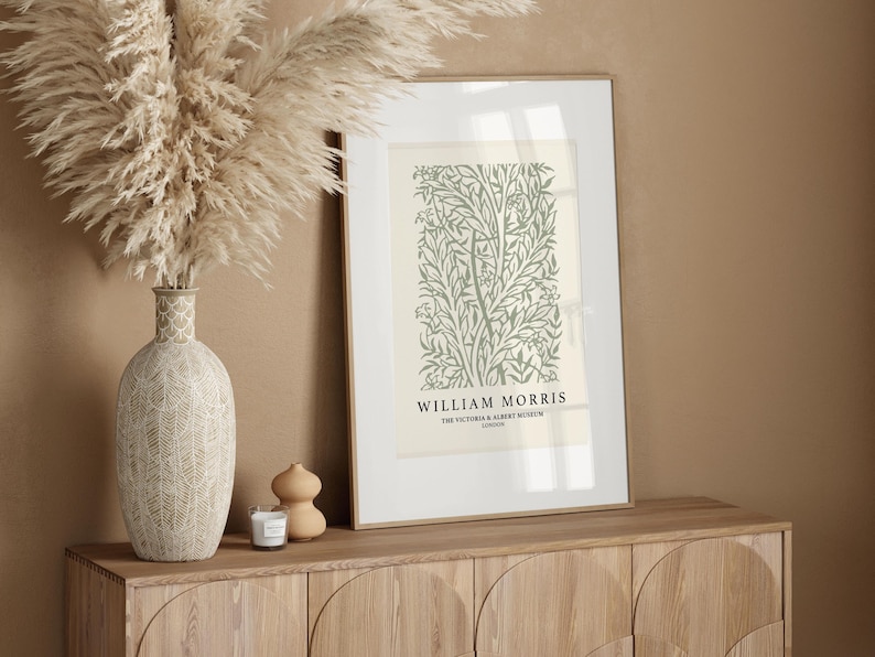 Sage Green & Cream William Morris Prints: Set of 3 | Vintage Botanical ...