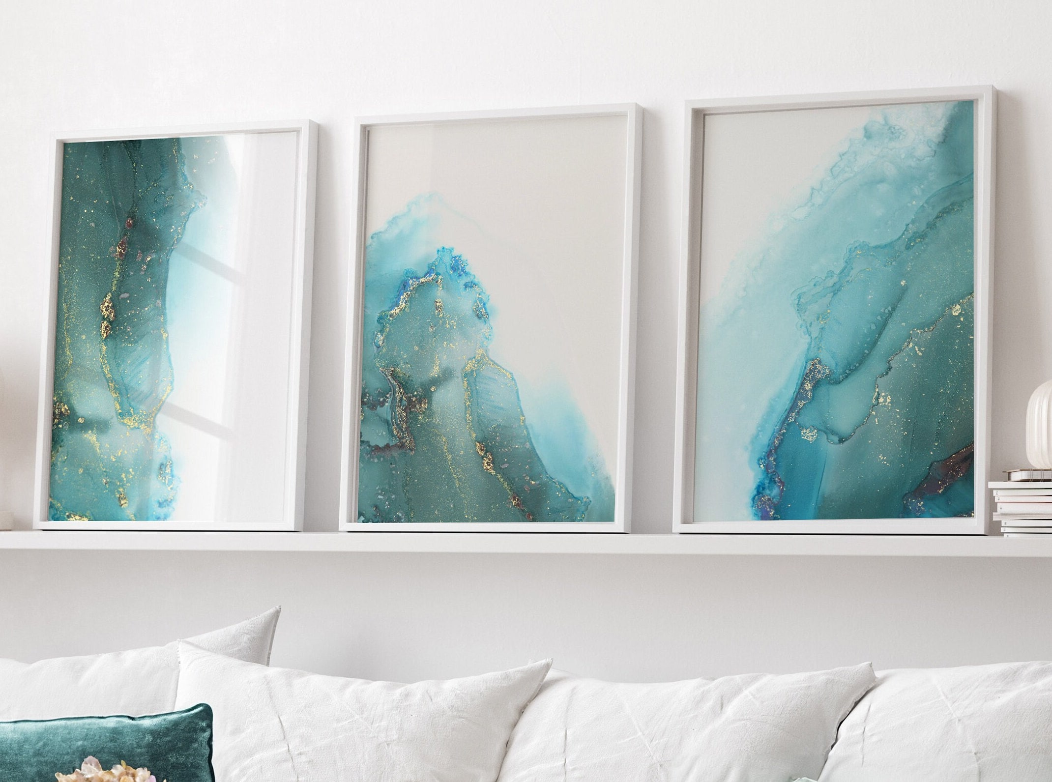 Society6 ケース Turquoise and blue mosaic-(photograph) il_fullxfull.5411799673_5adh.jpg