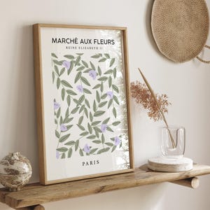 Paris Flower Market Print, Lilac Wall Art, Dopamine Decor, Purple Gallery Wall Print, Bedroom Wall Print, Light Purple Living Room Wall Art image 5