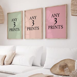 Choose Your Own Prints, Any 3 Prints, Pick Your Own Bundle, Lounge Prints, Above Sofa Prints, Neutral Wall Decor, Living Room Art, Set of 3