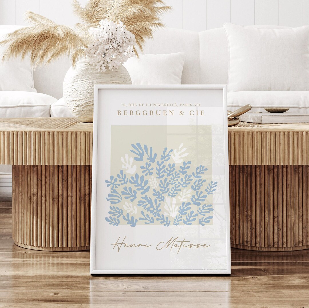 KSDUT Wandkunst-Set Mit Blauen Blumen – 4 Ungerahmte Poster Im Chinoiserie-Stil (20,3 X 25,4 Cm) Für Schlafzimmer, Wohnzimmer Oder Büro