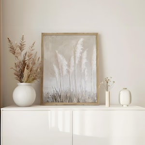 Pampas Art Print, Neutral Wall Art, Vintage Gallery Art Print, Bedroom Art, Neutral Wall Decor, Rustic Living Room Art, Printable Art