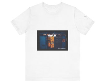 Maglietta grafica Gas, maglietta unisex, maglietta in stile vintage, top casual, maglietta retrò per uomo e donna