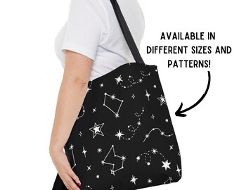 Celestial Doodle Stars and Constellations Tote Bag (Available in other colors)
