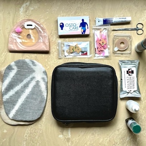 Free Stoma Cover, Black Stoma Case, Ostomy Bag Travel Case, Colostomy Stoma Bag Case, Colostomy Travel Case, ileostomy Travel Case Black