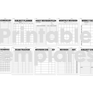 Student Exam Preparation Templates Revision Schedules Weekly Planner ...