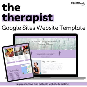 Lavender Therapist Website Template: Custom Google Sites Theme