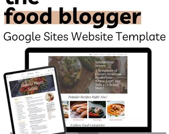 FoodieFiesta Food Blog Google Sites Website Template