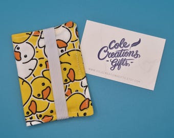 Ducks - Fabric Card Holder Wallet, Small Credit Card Holder for pocket, Business Card holder, Small Card Wallet