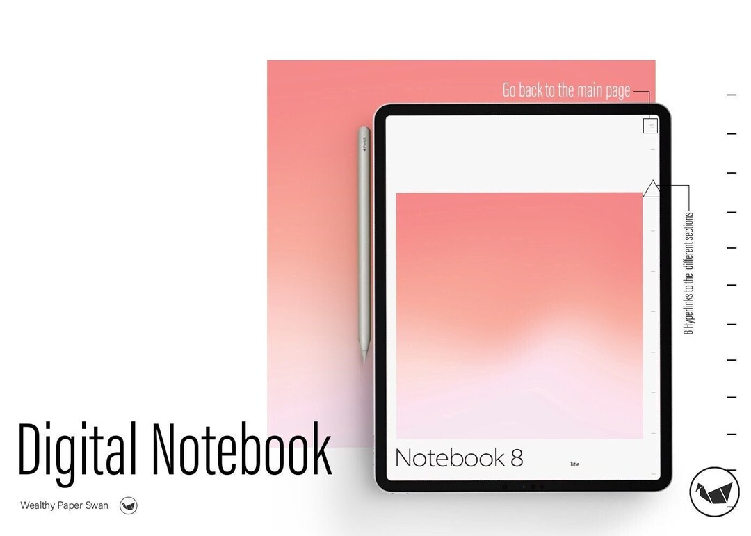 Cornell Method Template Minimalist Digital Notebook Hyperlinked PDF ...