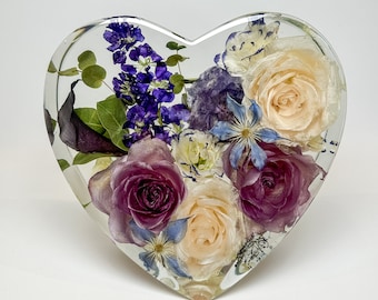 Preservación de flores funerarias de resina, obsequio de duelo / recuerdo de condolencias para funerales, secado de flores conmemorativas - SOLO DEPÓSITO