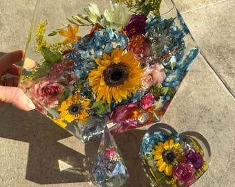 Flower Preservation | Wedding Bouquet Preservation | Funeral Flower Preservation Keepsake, Resin Flowers Bespoke Wedding Gift | DEPOSIT ONLY