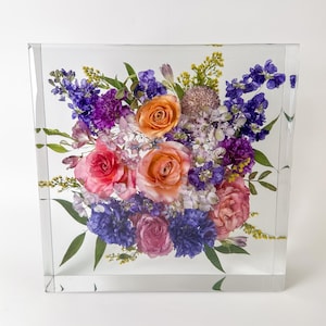 Conservación de flores de boda / Guarda tu ramo en resina / Regalo conmemorativo de flores para funerales y homenajes imagen 10