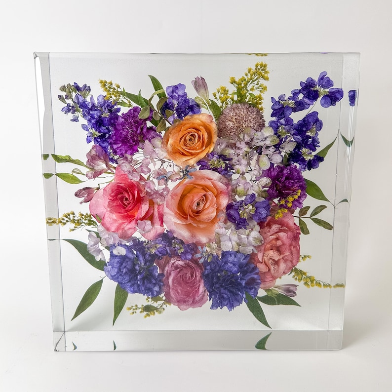 Conservación de flores de boda / Guarda tu ramo en resina / Regalo conmemorativo de flores para funerales y homenajes imagen 10